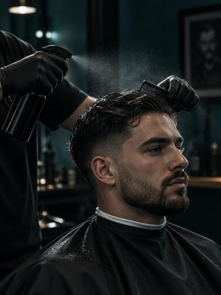 Cliente con corte corto degradado